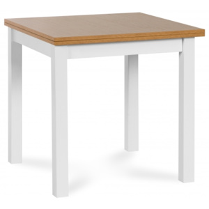 Rozkládací jídelní stůl LIPPI 80 bílá / dub
