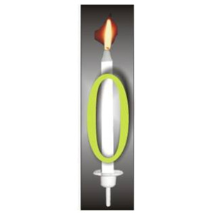Dortová svíčka reflexní číslo 0 - PREZENT - PREZENT