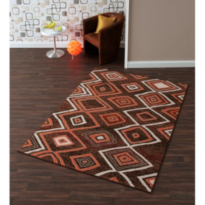 AKCE: Kusový koberec Prime Pile 102177 Square Braun Orange, Rozměry koberců 60x110 Hanse Home Collection koberce