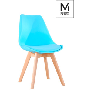KHome MODESTO židle NORDIC modrá - dubový základ