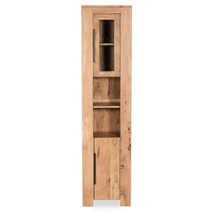 Vysoká koupelnová skříňka z akáciového dřeva Woodking Wellington