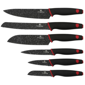 Sada nožů 6 ks Black Stone Touch Line - BERLINGERHAUS