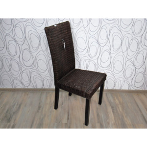 Jídelní židle 15428A 106x46x50 cm mořené dřevo ratan
