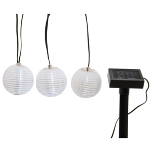 Solární girlanda Lampióny, 10 LED