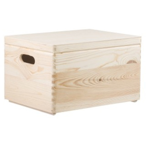 ČistéDřevo Dřevěný box s víkem 40X30X23 CM