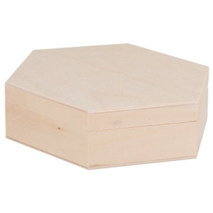 ČistéDřevo Dřevěná krabička šestihranná