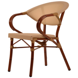 Umělý ratan - Židle Marino krémová