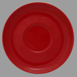 Porcelán - Podšálek červený