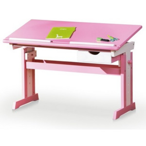 HALMAR Cecilia - Psací stůl rostoucí a polohovatelný 109x55x62-88 -Růžová