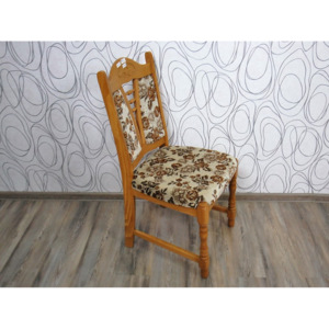 Selská židle 15594A 98x47x56 cm dřevo masiv textilie