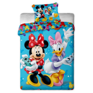 Jerry Fabrics bavlna povlečení Mickey and Minnie games 140x200 70x90