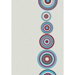 Bílý koberec Universal Boras Circles, 57 x 110 cm
