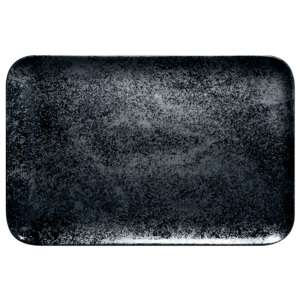 Talíř obdélný černý 33 x 22 cm Karbon l RAK