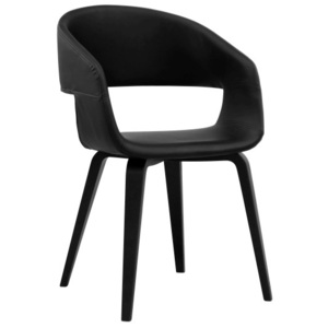 Židle Damaro, ekokůže, černá/černá