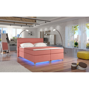 Casarredo Kontinentální postel Boxspring MADEIRA růžová 180x200cm