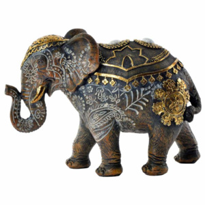 Soška slon "GOLDEN BROWN" 21x8x15cm