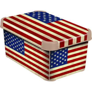 CURVER box úložný dekorativní S AMERICAN FLAG, 29,5 x 19,5 x 13 cm, 04710-A33