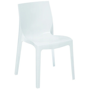 Plastová jídelní židle Ice bílá polypropylen lesk VÝPRODEJ sleva na poškozený povrch - ITTC Stima