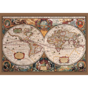 Fototapeta: Starobylá mapa světa (4) - 232x315 cm