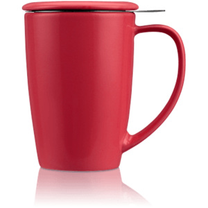 ForLife Vysoký hrnek na čaj Curve, 0,45 l, červený