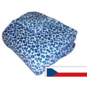 Super soft deka Safari Gepard modrý 150x200 cm