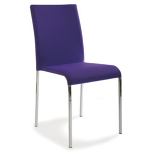 Jídelní židle chrom / látka fialová