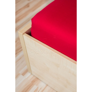 AMIDO-EXQUISIT Červené prostěradlo Jersey Superstretch, Rozměr 90/100 x 200 cm
