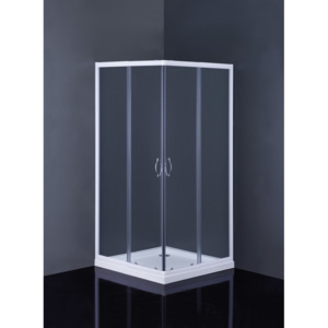 Čtvercový sprchový set Linares+Aquarius Olsen-Spa, s akrylátovou vaničkou