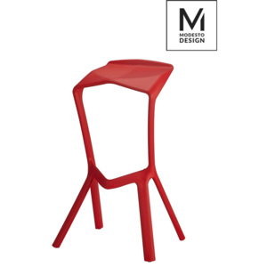 KHome MODESTO barová židle MIURA červená - polypropylén