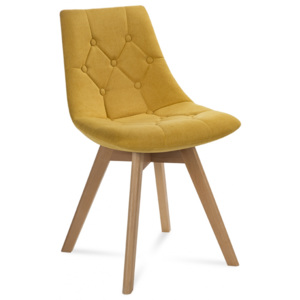 Skandinávská židle QUEEN žlutá