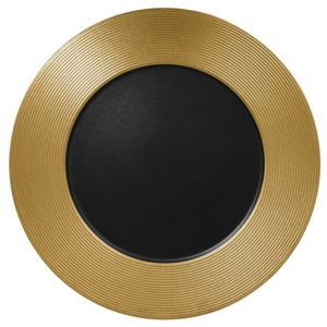 Metalfusion talíř mělký zdobený pr. 33 cm, černo-zlatý