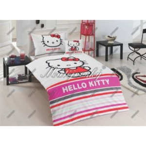 Dětské povlečení - Hello Kitty Stripe