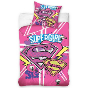 Tiptrade bavlna povlečení Supergirl 140x200 70x90 Bavlna