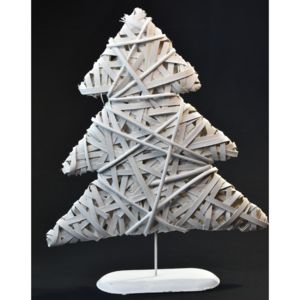 Vingo Vánoční stromeček dekorace - dřevěný bílý