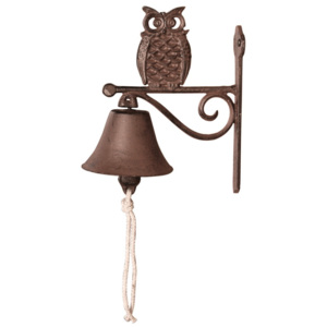 Litinový nástěnný zvonek s dekorativní sovou Esschert Design