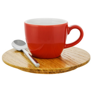 Clap Design Circle Porcelain - Espresso set Barva: Červená