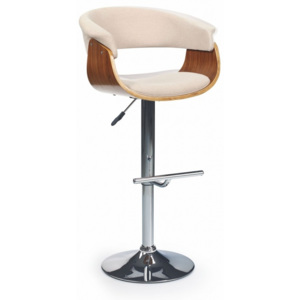 Barová židle Hoker H-45 ořech / béžová