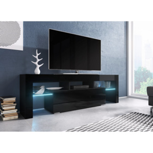 TV stolek TORO 138 (černá) SKLADEM 14ks (Moderní televizní stolek s)