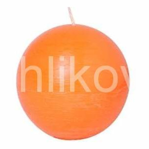Svíčka koule 8cm RUSTIC oranžová