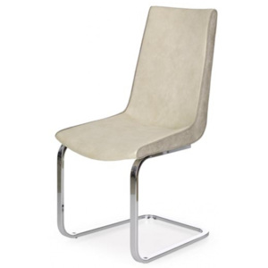 Jídelní židle k232 krémová/šedá