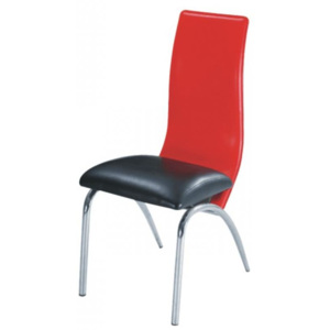 Jídelní židle, červená / černá, DOUBLE