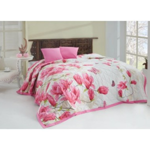 Tiptrade Přehoz na postel Alize Pink 220x240 + 2x 40x40 cm