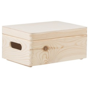 ČistéDřevo Dřevěný box s víkem 30X20X14 CM