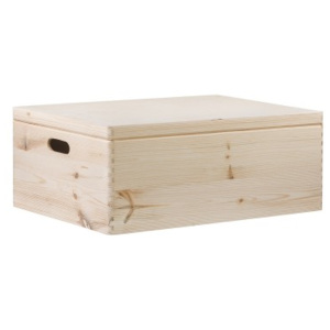 ČistéDřevo Dřevěný box s víkem 60X40X23 CM
