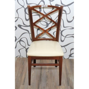 Kuchyňská židle 8299A hnědá 92x34x44 cm dřevo koženka