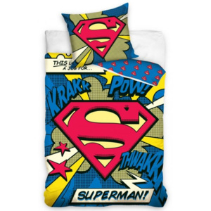 Tiptrade bavlna povlečení Superman komiks 140x200 70x90 Bavlna