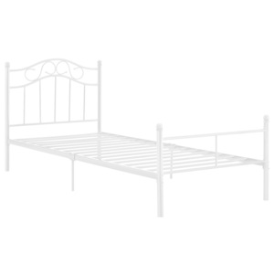 [en.casa]® Kovová postel HTMB-90W - 90 x 200 cm - bílá