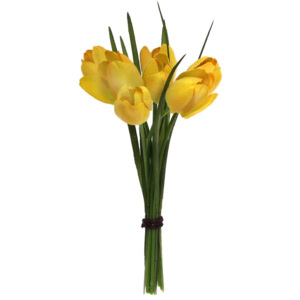Umělá květina Tulipány žlutá, 23 cm