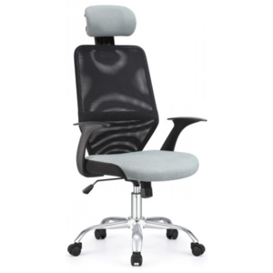 Kancelářská židle, černá / šedá REYES
