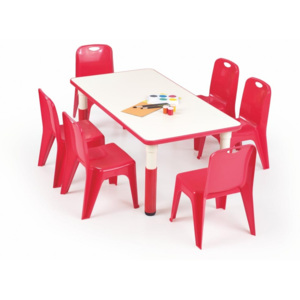 Obdélníkový stolek SIMBA červený